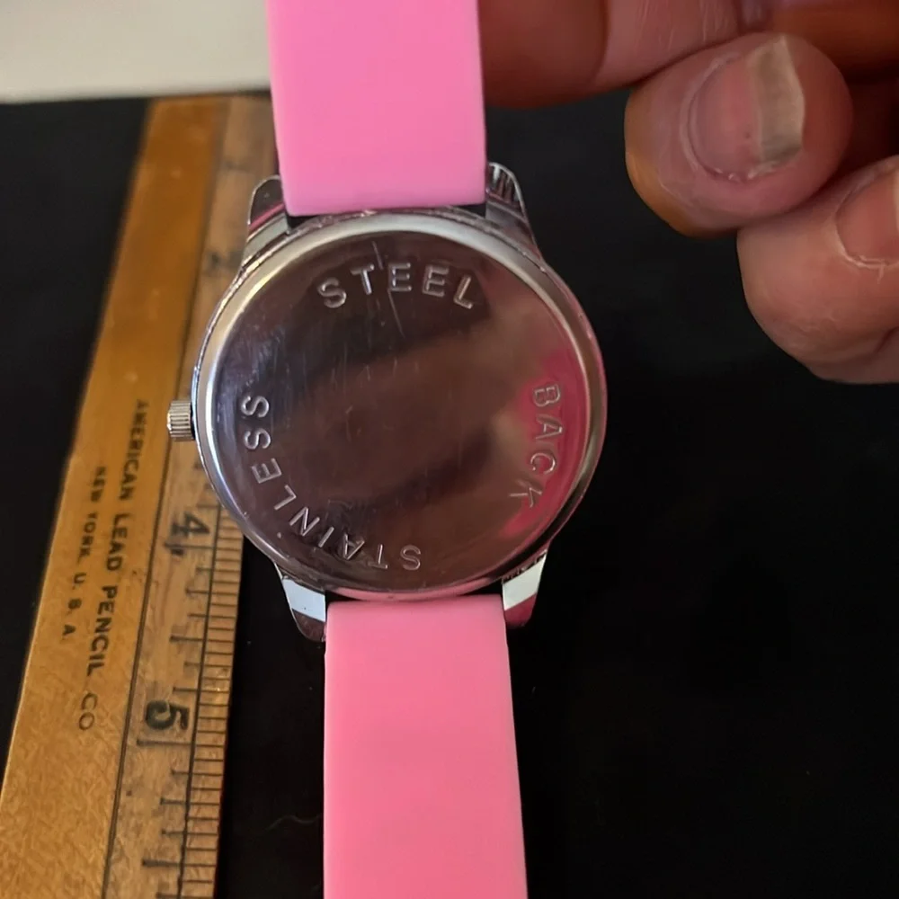 Hello Kitty watch new battery Works crystal accents oversized